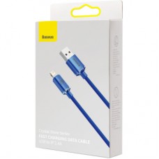 Дата кабель USB 2.0 AM to Lightning 1.2m 2.4A blue Baseus (CAJY000003) - Фото