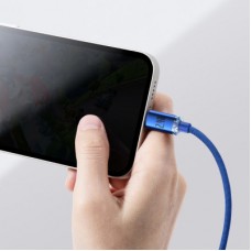Дата кабель USB 2.0 AM to Lightning 1.2m 2.4A blue Baseus (CAJY000003) - Фото