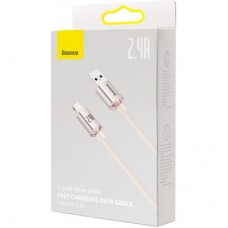 Дата кабель USB 2.0 AM to Lightning 1.2m 2.4A pink Baseus (CAJY001104) - Фото