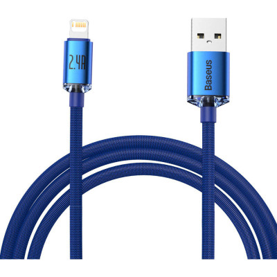 Дата кабель USB 2.0 AM to Lightning 2.0m 2.4A blue Baseus (CAJY000103)