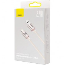Дата кабель USB 2.0 AM to Lightning 2.0m 2.4A pink Baseus (CAJY001204) - Фото