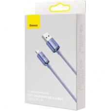 Дата кабель USB 2.0 AM to Lightning 2.0m 2.4A purple Baseus (CAJY000105) - Фото