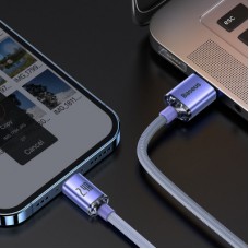 Дата кабель USB 2.0 AM to Lightning 2.0m 2.4A purple Baseus (CAJY000105) - Фото