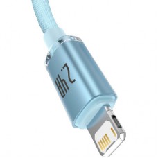 Дата кабель USB 2.0 AM to Lightning 2.0m 2.4A sky blue Baseus (CAJY001203) - Фото