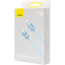 Дата кабель USB 2.0 AM to Lightning 2.0m 2.4A sky blue Baseus (CAJY001203) - Фото