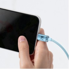 Дата кабель USB 2.0 AM to Lightning 2.0m 2.4A sky blue Baseus (CAJY001203) - Фото