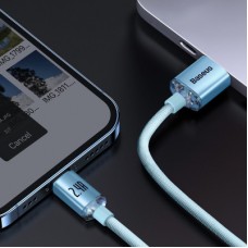 Дата кабель USB 2.0 AM to Lightning 2.0m 2.4A sky blue Baseus (CAJY001203) - Фото