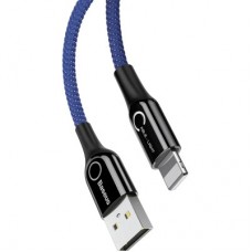 Дата кабель USB 2.0 AM to Lightning 1.0m 2.4A blue Baseus (CALCD-03) - Фото