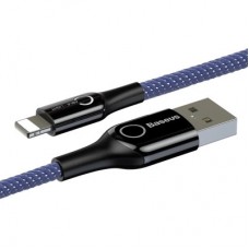 Дата кабель USB 2.0 AM to Lightning 1.0m 2.4A blue Baseus (CALCD-03) - Фото