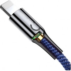 Дата кабель USB 2.0 AM to Lightning 1.0m 2.4A blue Baseus (CALCD-03) - Фото