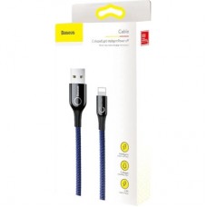 Дата кабель USB 2.0 AM to Lightning 1.0m 2.4A blue Baseus (CALCD-03) - Фото