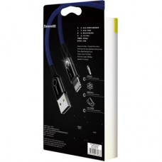 Дата кабель USB 2.0 AM to Lightning 1.0m 2.4A blue Baseus (CALCD-03) - Фото