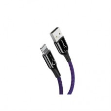 Дата кабель USB 2.0 AM to Lightning 1.0m 2.4A purple Baseus (CALCD-05) - Фото