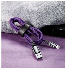 Дата кабель USB 2.0 AM to Lightning 1.0m 2.4A purple Baseus (CALCD-05) - Фото