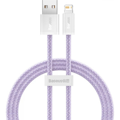 Дата кабель USB 2.0 AM to Lightning 1.0m 2.4A purple Baseus (CALD000405)