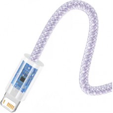 Дата кабель USB 2.0 AM to Lightning 1.0m 2.4A purple Baseus (CALD000405) - Фото