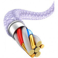 Дата кабель USB 2.0 AM to Lightning 1.0m 2.4A purple Baseus (CALD000405) - Фото