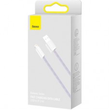 Дата кабель USB 2.0 AM to Lightning 1.0m 2.4A purple Baseus (CALD000405) - Фото