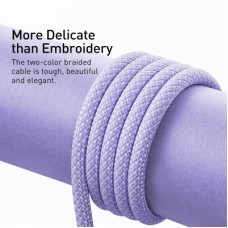 Дата кабель USB 2.0 AM to Lightning 1.0m 2.4A purple Baseus (CALD000405) - Фото