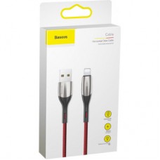 Дата кабель USB 2.0 AM to Lightning 1.0m 2.4A red Baseus (CALSP-B09) - Фото