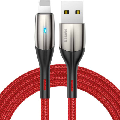 Дата кабель USB 2.0 AM to Lightning 2.0m 2.4A red Baseus (CALSP-C09)