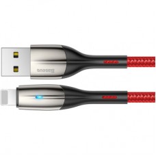 Дата кабель USB 2.0 AM to Lightning 2.0m 2.4A red Baseus (CALSP-C09) - Фото