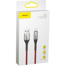Дата кабель USB 2.0 AM to Lightning 2.0m 2.4A red Baseus (CALSP-C09) - Фото