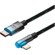 Дата кабель USB-C to Lightning 1.0m 20W 90° corner black/blue Baseus (CAVP000221) - Фото