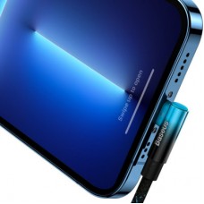 Дата кабель USB-C to Lightning 1.0m 20W 90° corner black/blue Baseus (CAVP000221) - Фото