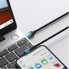 Дата кабель USB-C to Lightning 1.0m 20W 90° corner black/blue Baseus (CAVP000221) - Фото
