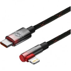 Дата кабель USB-C to Lightning 1.0m 20W 90° corner black/red Baseus (CAVP000220) - Фото