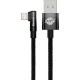 Дата кабель USB 2.0 AM to Lightning 1.0m 2.4A 90° corner black Baseus (CAVP000001) Дата кабель USB 2.0 AM to Lightning 1.0m 2.4A 90° corner black Baseus (CAVP000001)
