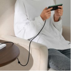 Дата кабель USB 2.0 AM to Lightning 1.0m 2.4A 90° corner black Baseus (CAVP000001) - Фото