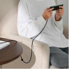 Дата кабель USB 2.0 AM to Lightning 1.0m 2.4A 90° corner black/blue Baseus (CAVP000021) - Фото