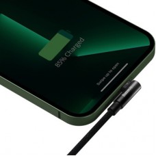 Дата кабель USB 2.0 AM to Lightning 2.0m 2.4A 90° corner black Baseus (CAVP000101) - Фото