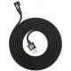 Дата кабель USB 2.0 AM to Lightning 2.0m 1.5A 90° corner black Baseus (CALMVP-A01)