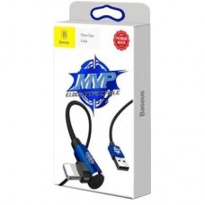 Дата кабель USB 2.0 AM to Lightning 2.0m 1.5A 90° corner blue Baseus (CALMVP-A03) - Фото