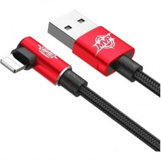 Дата кабель USB 2.0 AM to Lightning 2.0m 1.5A 90° corner red Baseus (CALMVP-A09) - Фото