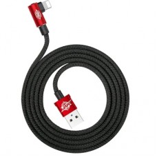 Дата кабель USB 2.0 AM to Lightning 2.0m 1.5A 90° corner red Baseus (CALMVP-A09) - Фото