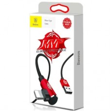 Дата кабель USB 2.0 AM to Lightning 2.0m 1.5A 90° corner red Baseus (CALMVP-A09) - Фото