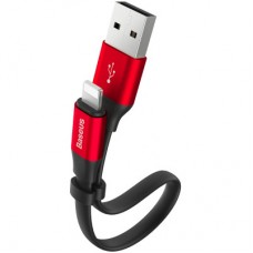 Дата кабель USB 2.0 AM to Lightning 0.23m 2A black/red Baseus (CALMBJ-B91)