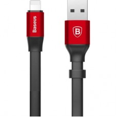 Дата кабель USB 2.0 AM to Lightning 0.23m 2A black/red Baseus (CALMBJ-B91) - Фото