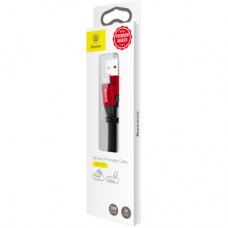 Дата кабель USB 2.0 AM to Lightning 0.23m 2A black/red Baseus (CALMBJ-B91) - Фото