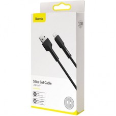 Дата кабель USB 2.0 AM to Lightning 1.0m black Baseus (CALGJ-01) - Фото