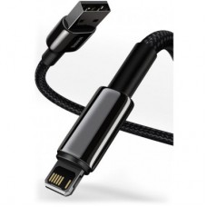 Дата кабель USB 2.0 AM to Lightning 2.0m 2.4A black Baseus (CALWJ-A01) - Фото