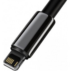 Дата кабель USB 2.0 AM to Lightning 2.0m 2.4A black Baseus (CALWJ-A01) - Фото