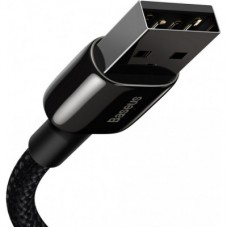 Дата кабель USB 2.0 AM to Lightning 2.0m 2.4A black Baseus (CALWJ-A01) - Фото