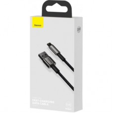 Дата кабель USB 2.0 AM to Lightning 2.0m 2.4A black Baseus (CALWJ-A01) - Фото