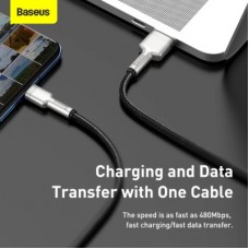 Дата кабель USB-C to USB-C 2.0m 66W metal Baseus (CAKF000201) - Фото