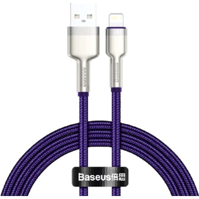 Дата кабель USB 2.0 AM to Lightning 2.0m 2.4A metal purple Baseus (CALJK-B05)